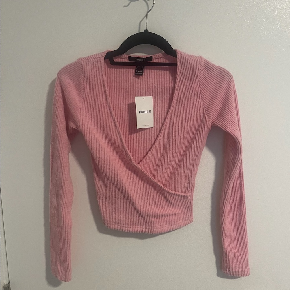 NWTS PINK CROPPED SWEATER TOP!